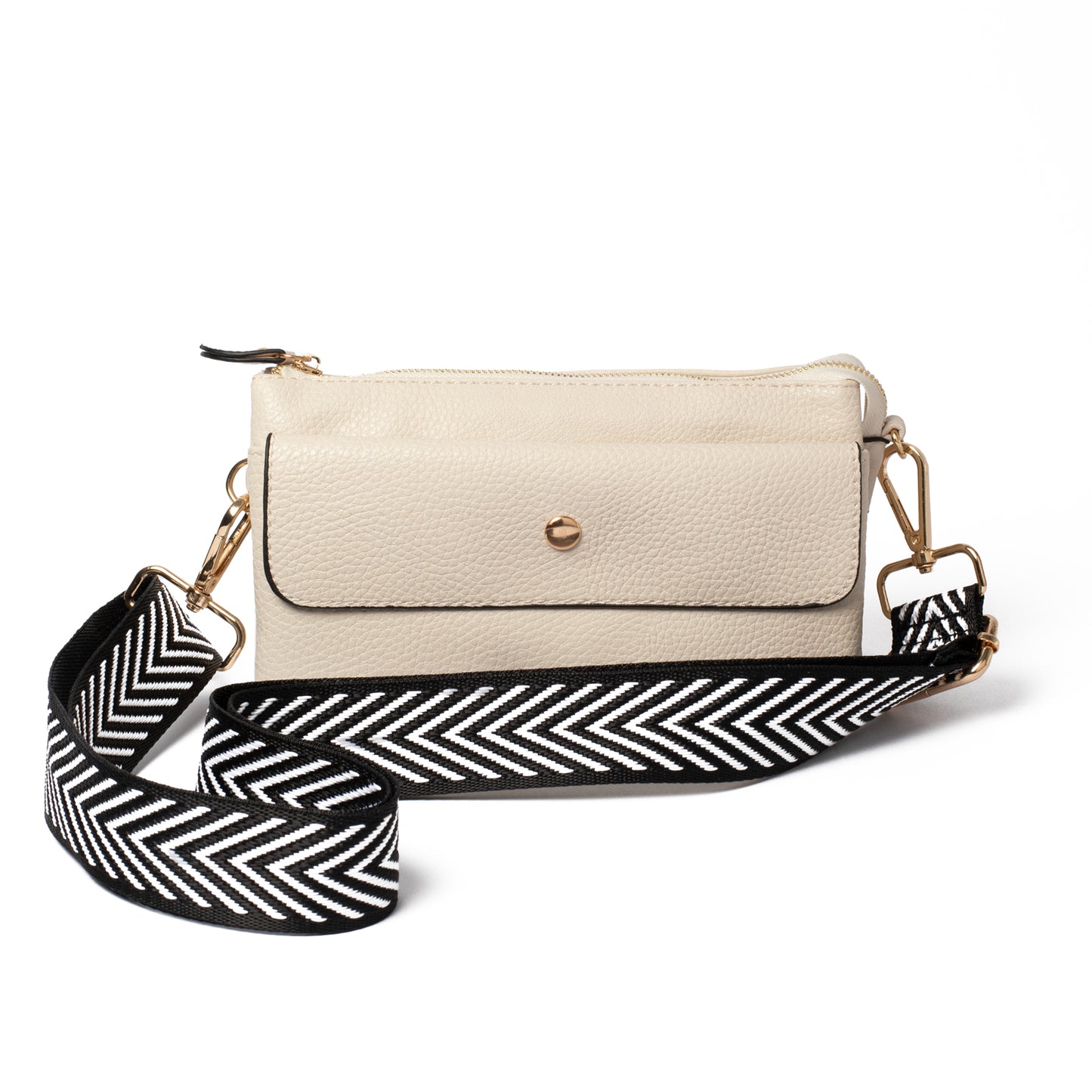 Cream multi-pocket bag