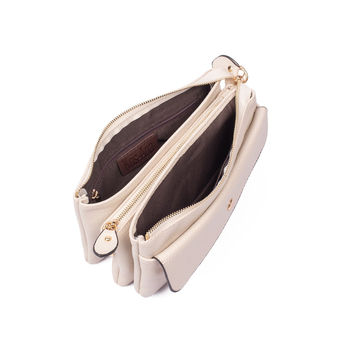 Cream multi-pocket bag