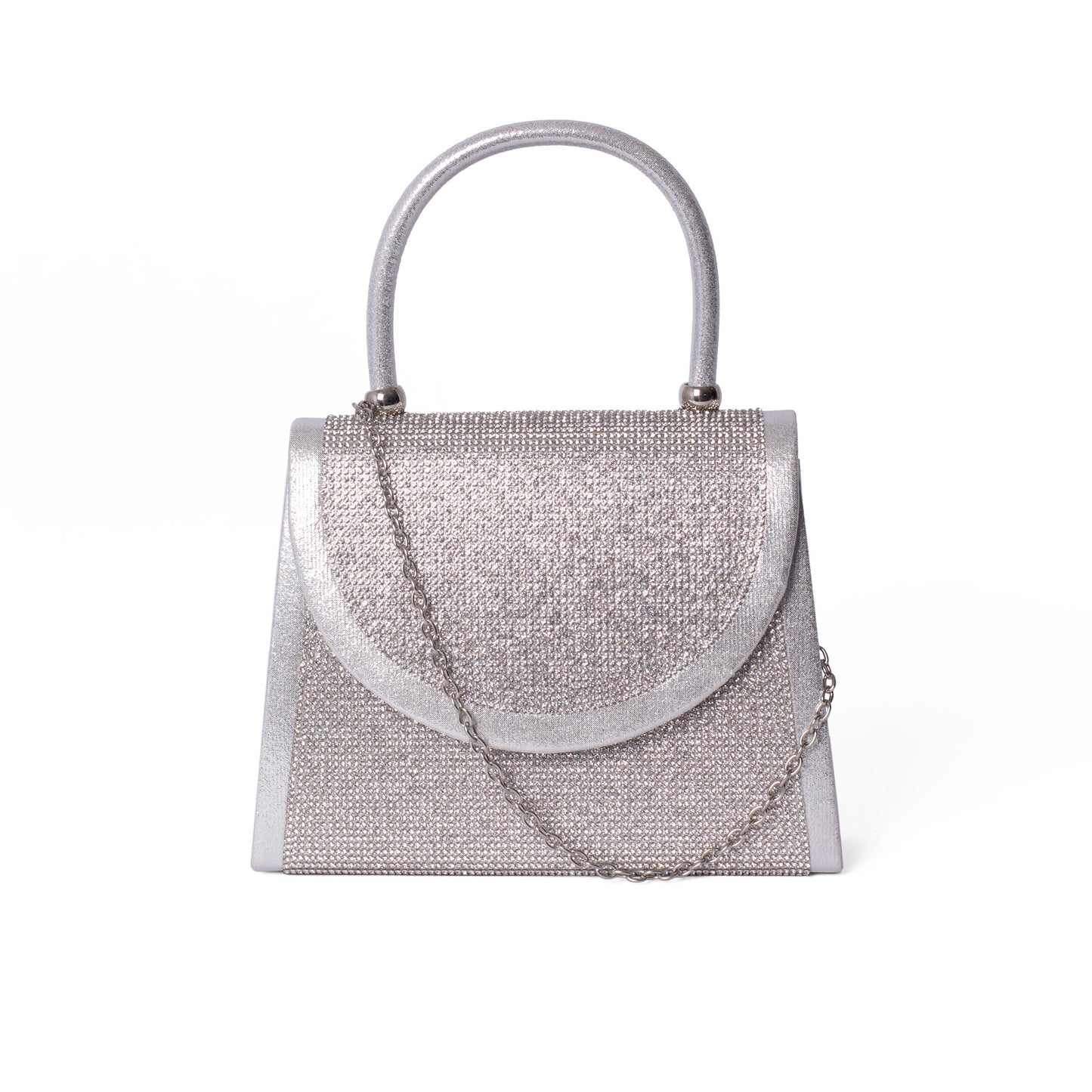 NEW! Silver Sparkle Top Handle Bag