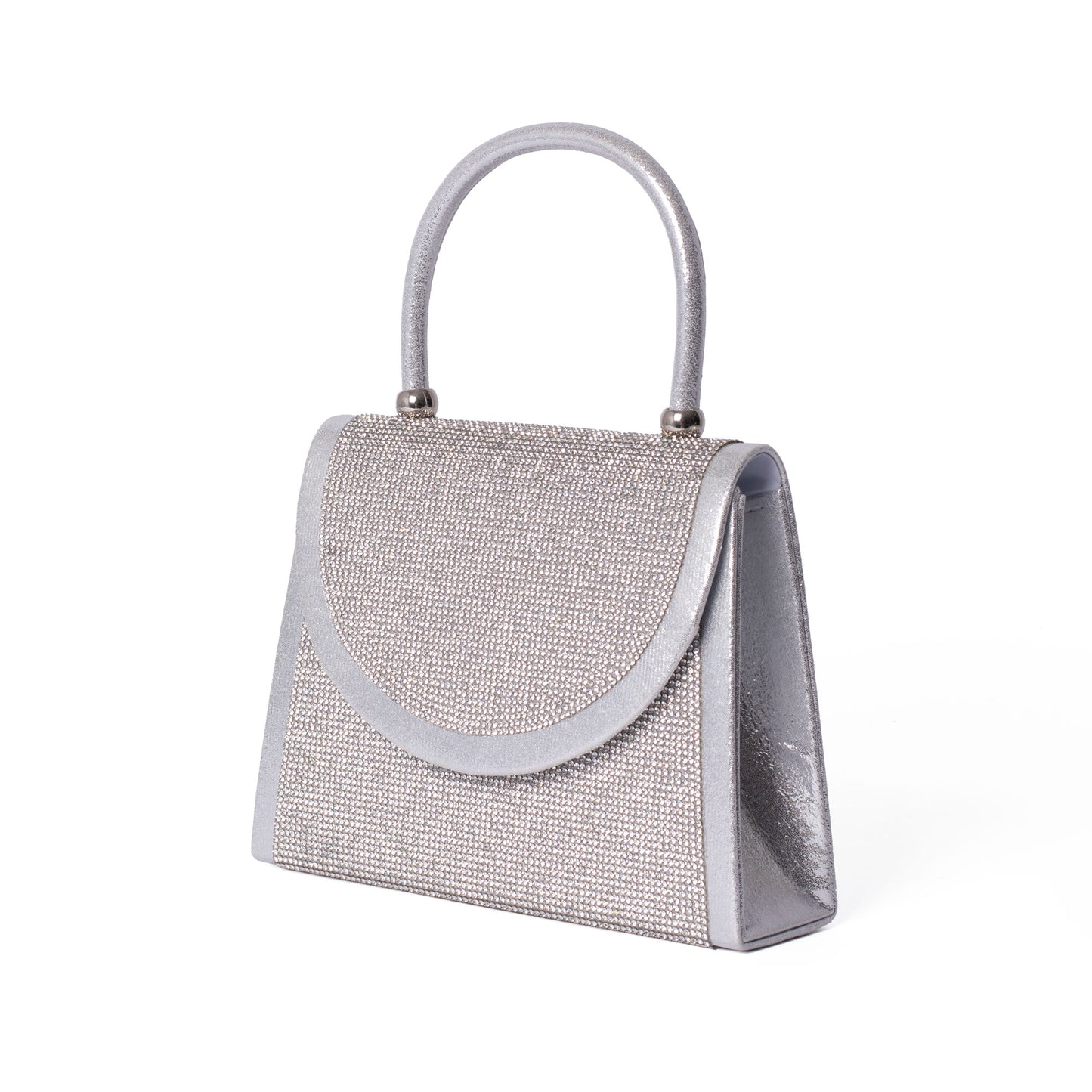 NEW! Silver Sparkle Top Handle Bag