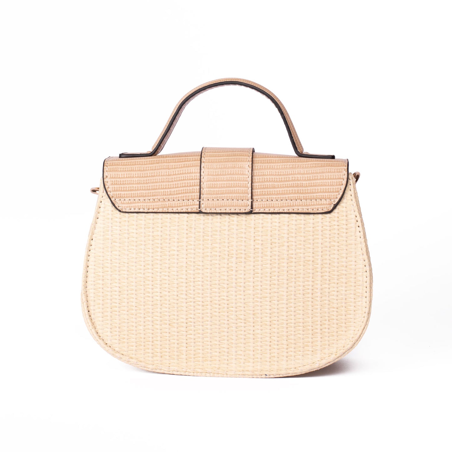 Beige Basket Weave Bag