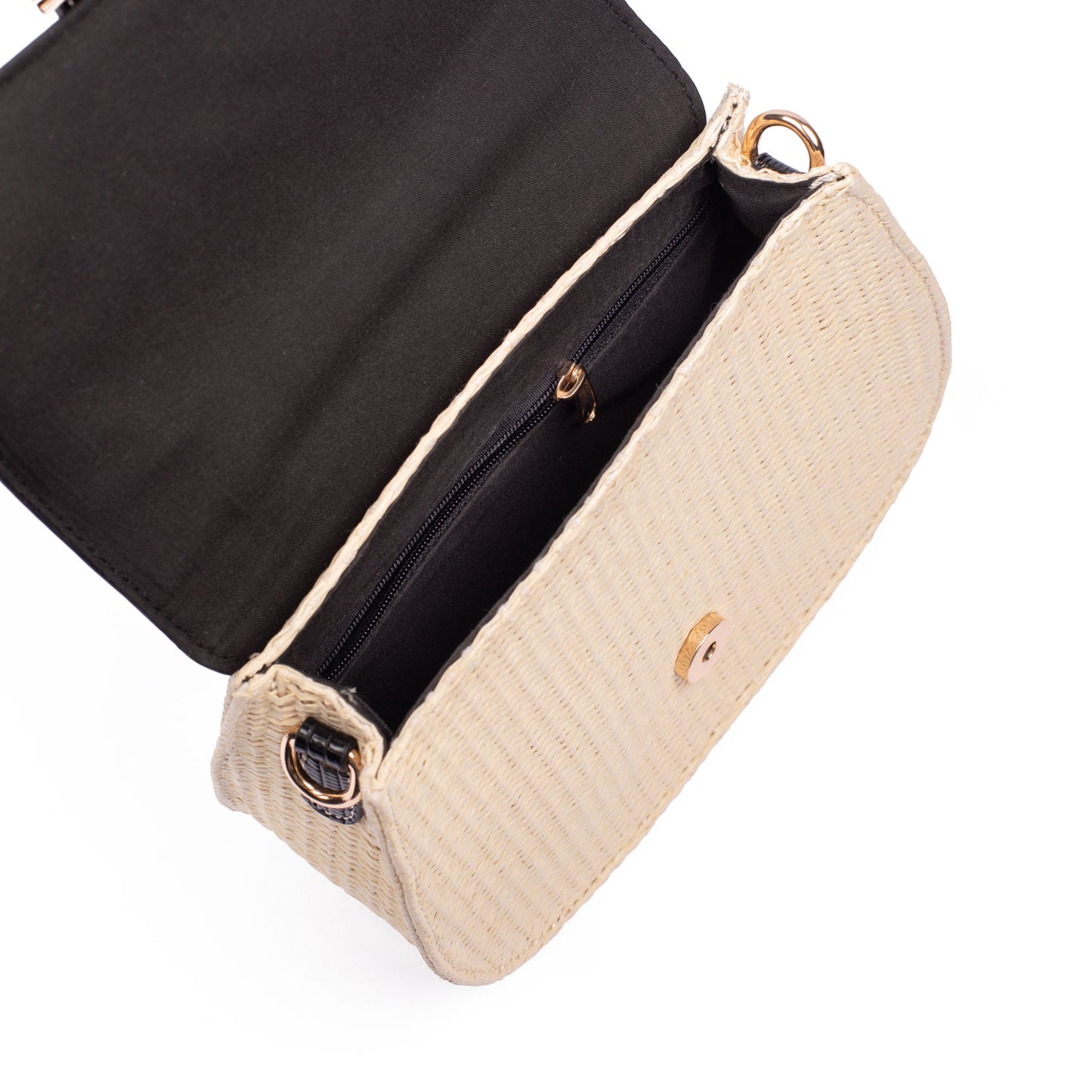 Black Basket Weave Bag