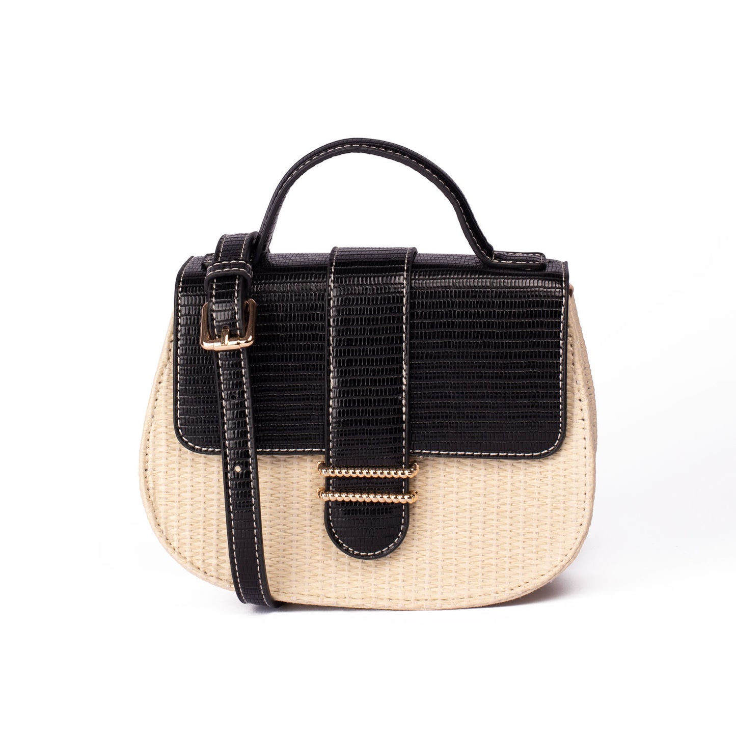 Black Basket Weave Bag