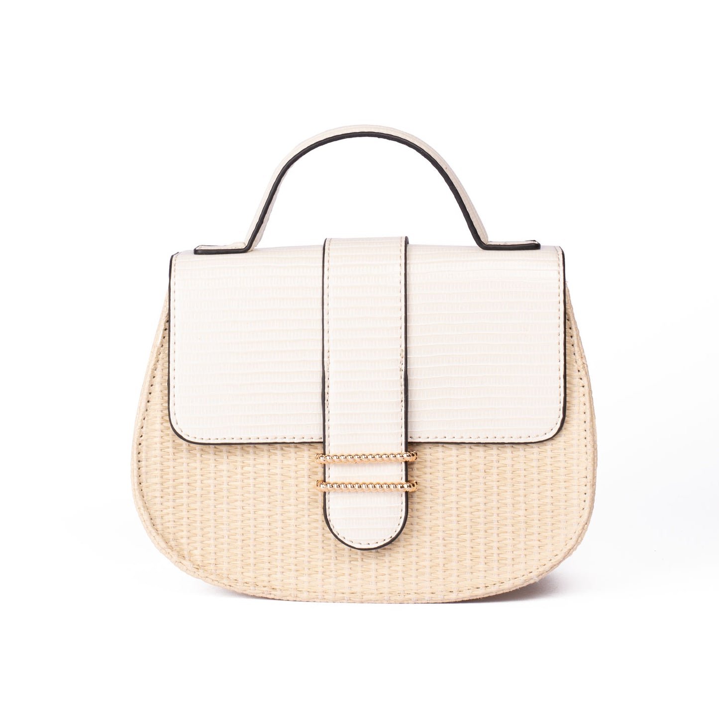 White Basket Weave Bag