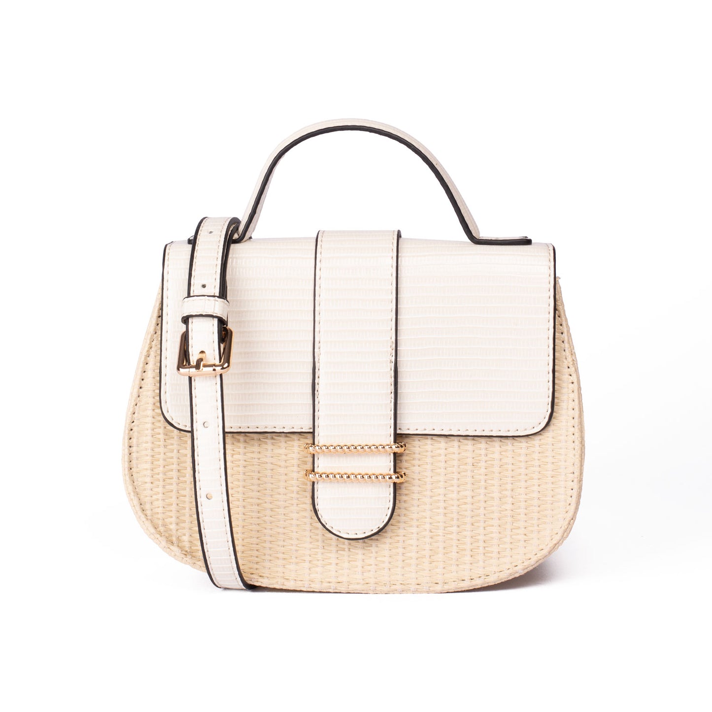 White Basket Weave Bag