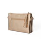 Gold multi-pocket clutch bag