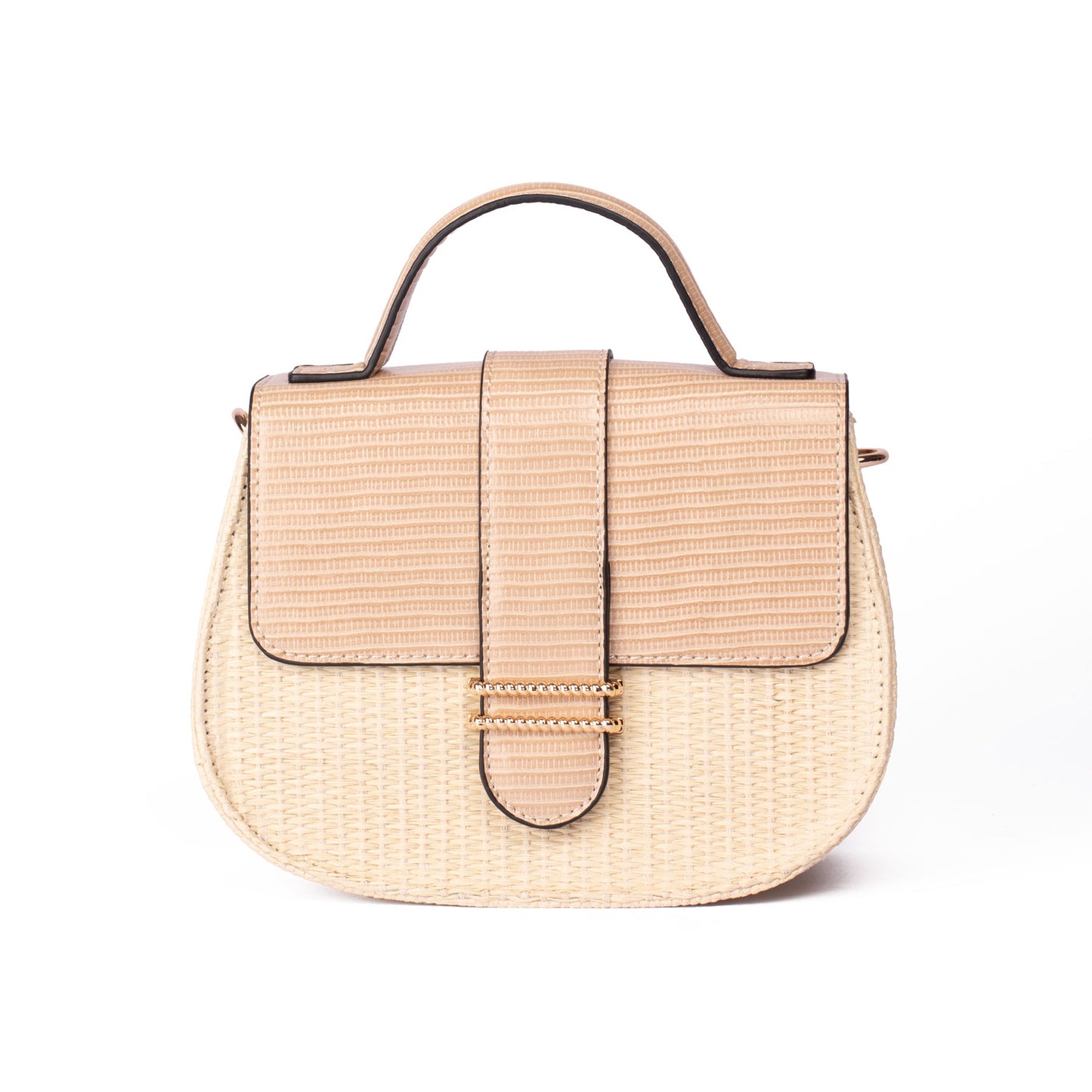 Beige Basket Weave Bag