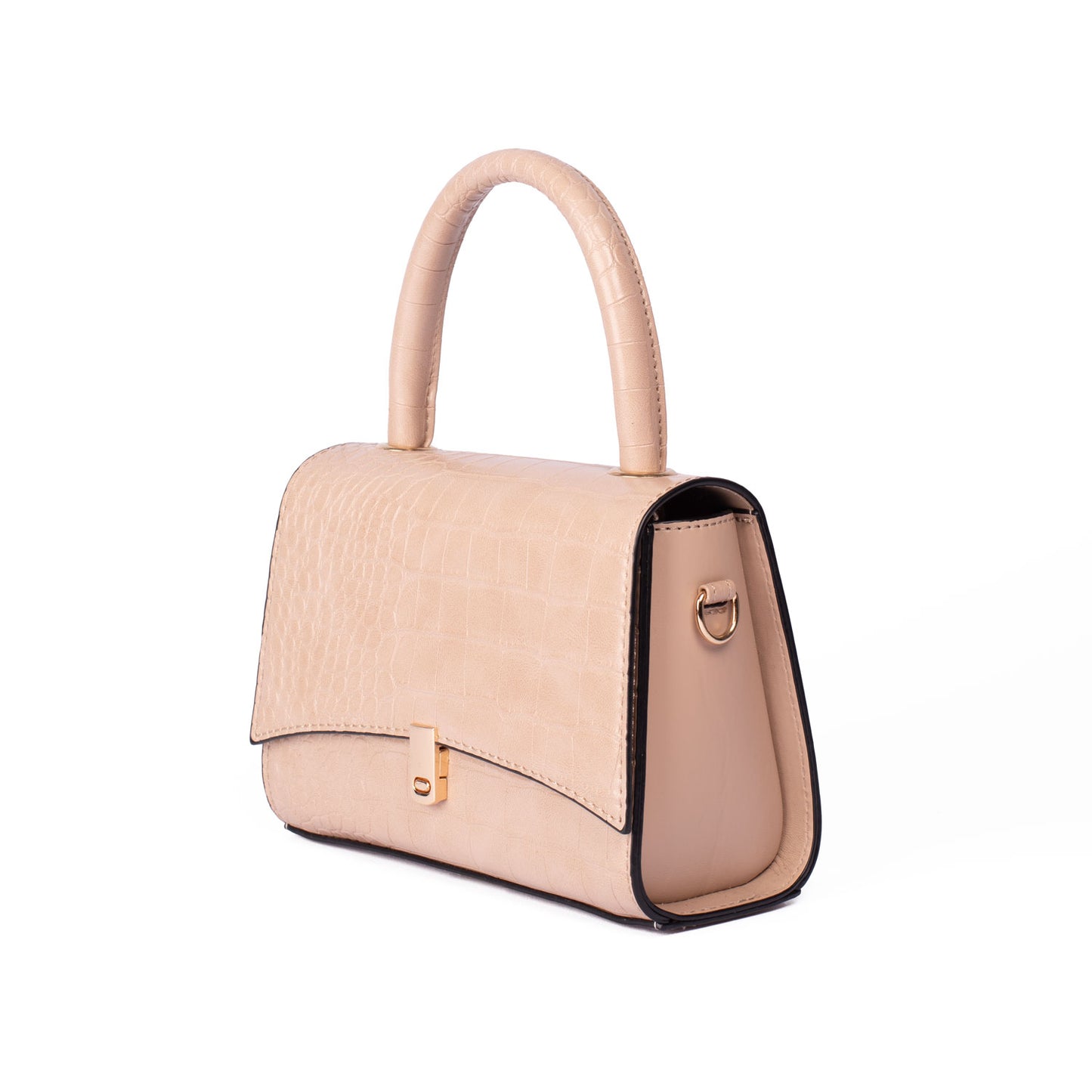 Beige Top Handle Bag