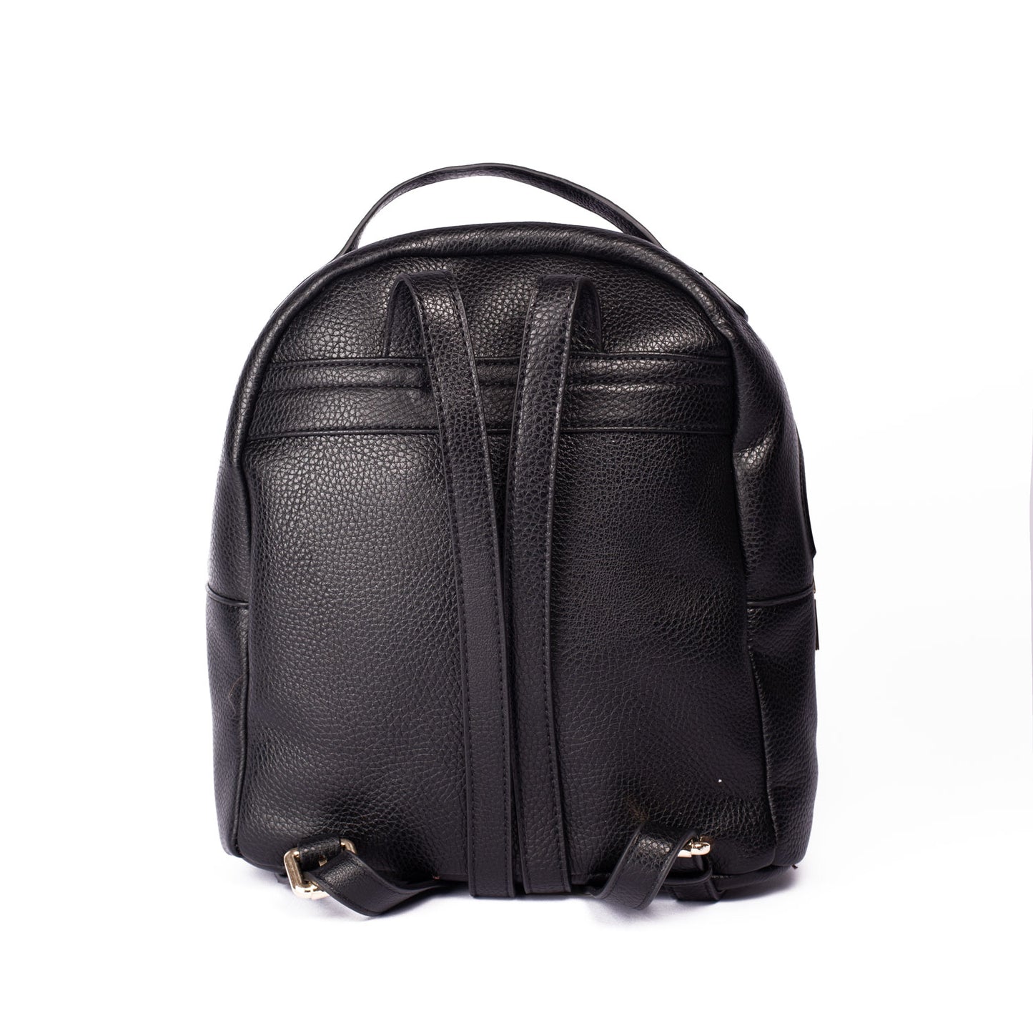 Black Vegan Leather Backpack