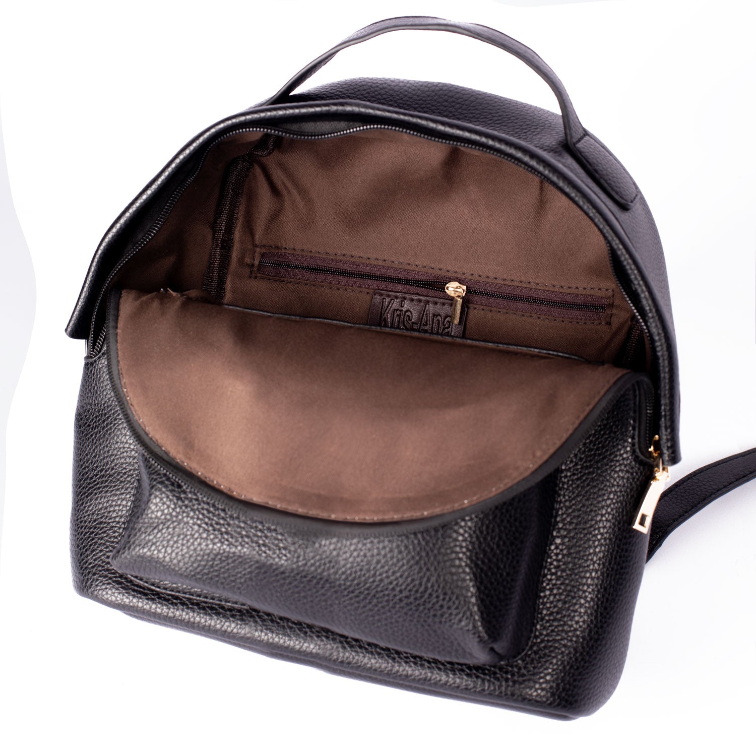 Black Vegan Leather Backpack – THREESIXFIVE