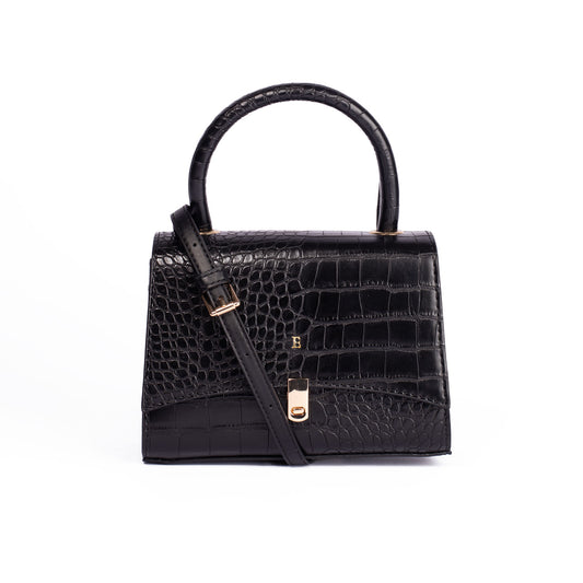 Black Top Handle Bag