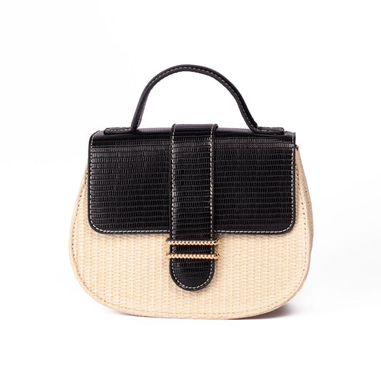Black Basket Weave Bag