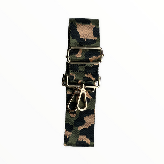 Olive Green Leopard Bag Strap - 2 LEFT