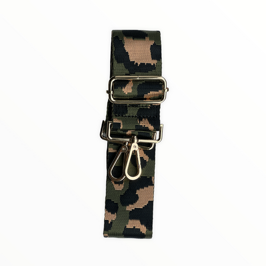 Olive Green Leopard Bag Strap