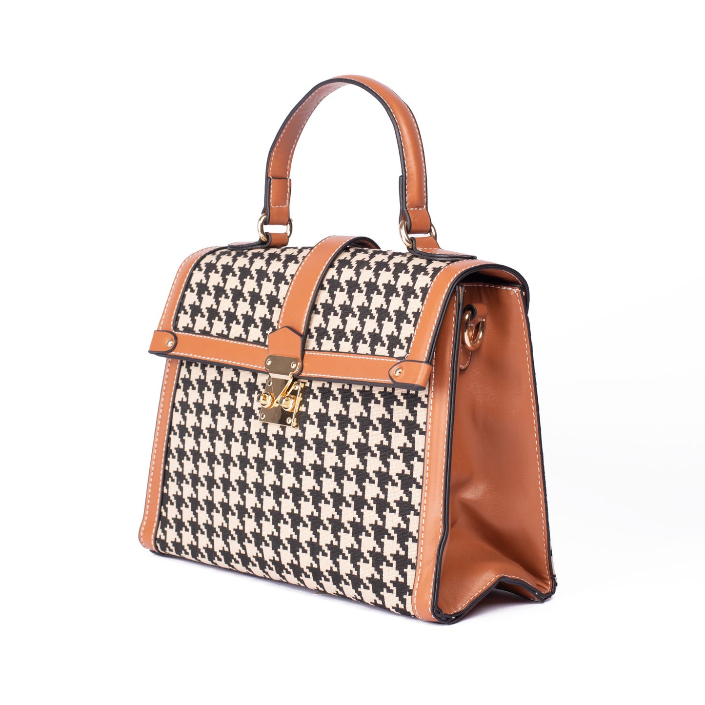 Houndstooth top handle bag - 2 LEFT!