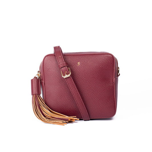 Maroon Box Cross Body Bag