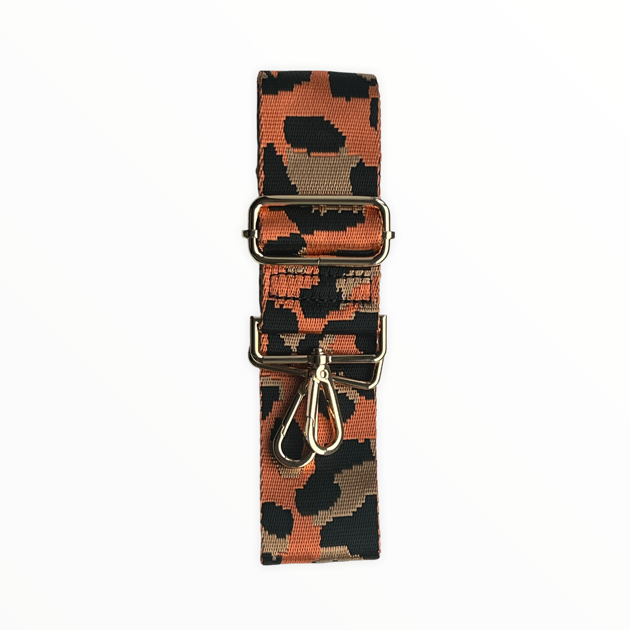 Bright Orange Leopard Bag Strap