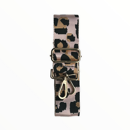 Pale Pink Leopard Bag Strap